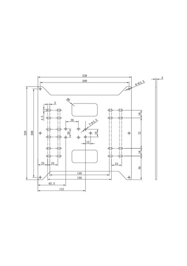 Koodmax 3d Baskı Y Ekseni Sıcak Yatak Destek Plakası 220x220mm + 4 Adet Sc8uu Kaydırıcı