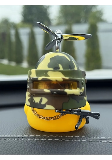 Stikerok Aracın İçinde Kasklı Ve Gözlükleri Olan Ördek 434376229