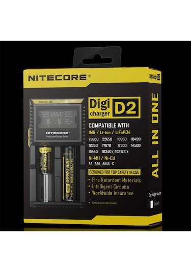 Nitecore D2 Pil Dolum Kiti (Digicharger) Çok Renkli