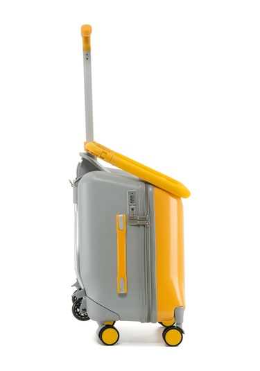 Free Like The Wind Binilebilir Çocuk Valizi Kabin Boy, Düşme Engelleyici Sarı