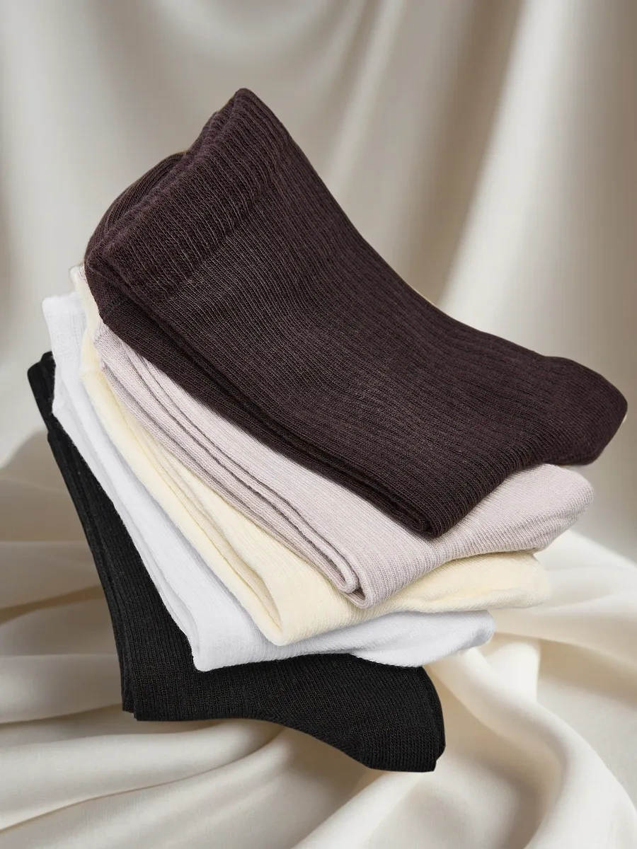 John Jeniford Yüksek Nervürlü Çoraplar 5 Çift Bir Arada 260938307 Kahverengi