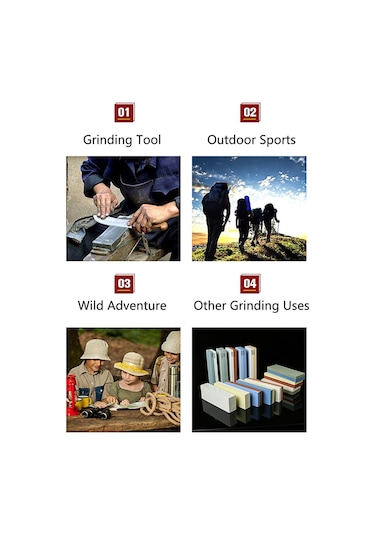 Yaozixa "400/1000 Kum Yeşil Silisyum Karbür Çift Taraflı Bileme Taşı Seti - Mutfak Bıçakları İçin" Diğer