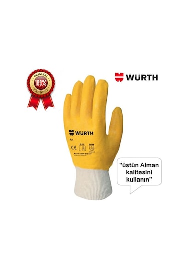 Würth Sarı Nitril Iş Eldiven 9/L 1 Çift