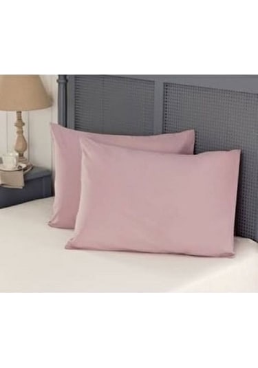 Valezium 2 Adet Gül Kurusu Fermuarlı 50x70 Cm Yastık Kılıfı Gül Kurusu