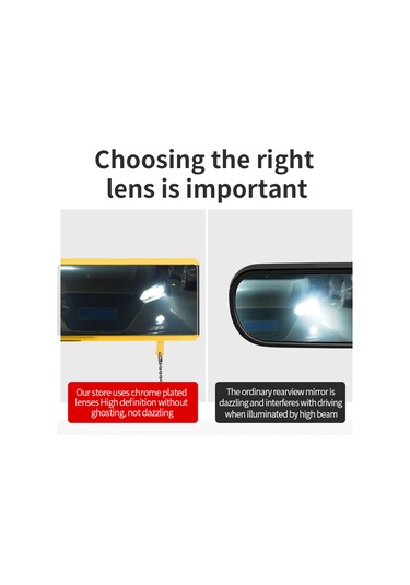 Lemestar 10 İnç Geniş Açılı Otomobil Dikiz Aynası - Kör Noktaları Azaltan Anti-parlak Ve Ayarlanabilir Evrensel Model