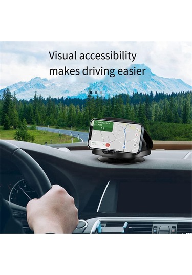 Otomobil Telefon Tutucu 360 Derece Dönebilen Telefon Tutucu Mat Siyah