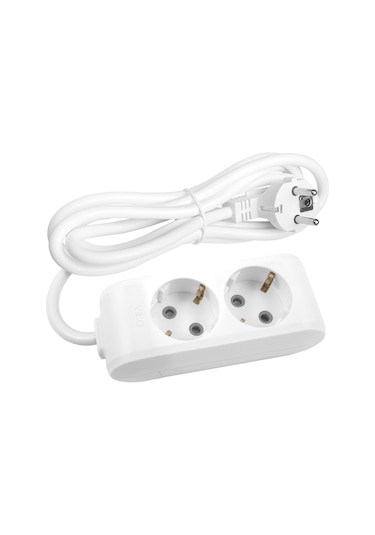 Viko Multi-let 2'li Grup Priz Topraklı Çocuk Korumalı 1 Metre Beyaz - 90113201