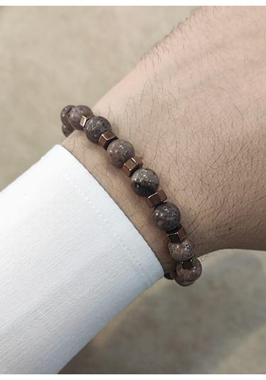 Nursaat Captiva Stell Doğaltaş Erkek Bileklik N11.70205 Siyah