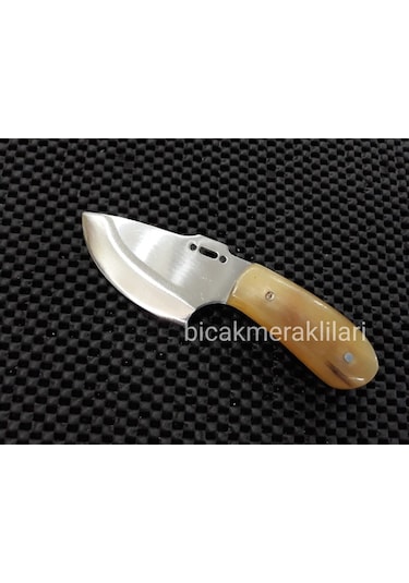 Mini Av Kamp Bıçağı-El İşçiliği 12 CM Toplam Boy Kök Ceviz Kahverengi