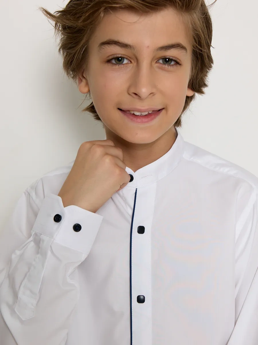 Felipe Rosso Uzun Kollu Düğmeli Okul Gömleği 455786198 Beyaz