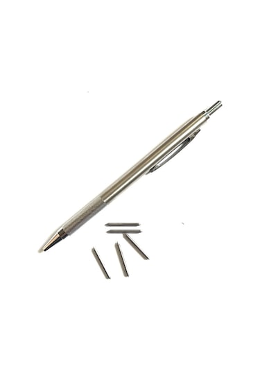 Mufunye Çift Uçlu Otomatik Çizim Ve Yontma Aleti: Cam, Seramik, Metal İçin Elmas Kalıp Taşlama Aracı Gümüş