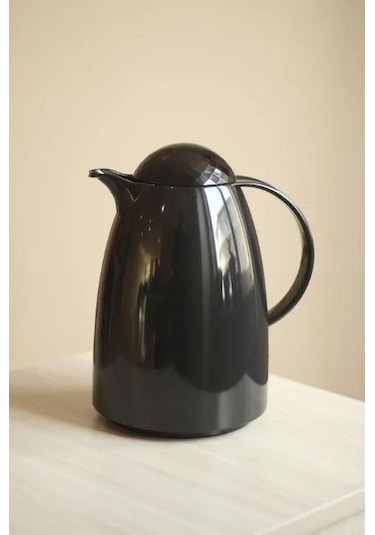 Depa Akrilik İçi Cam Termos Siyah 1 L