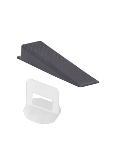 2.5 Mm Fayans Seramik Seviye Tespit Derz Artısı + Sabitleme Takozu 100+100 Adet 2 Li Set