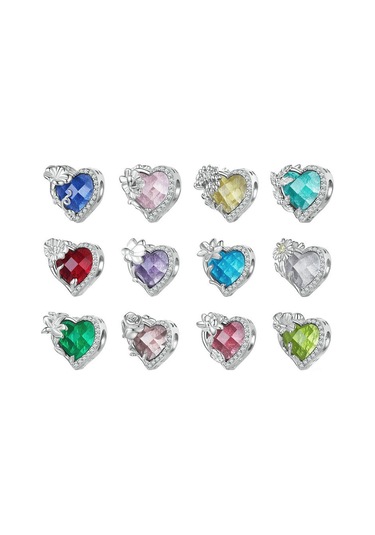 Bsc660 Ay Doğum Taşı Bilezik Boncuk 925 Gümüş Aşk İnci Aksesuarları, Stil: Kasım Çok Renkli