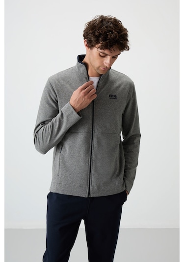 Tommy Life Bruce Gri - Lacivert Dik Yaka Erkek Eşofman Takım - 85200 Gri - Lacivert