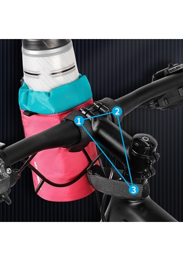 Wheel Up Sh006 Bisiklet Gidon Sapı Çantası Bisiklet Su Şişesi Tutucu - Mavi