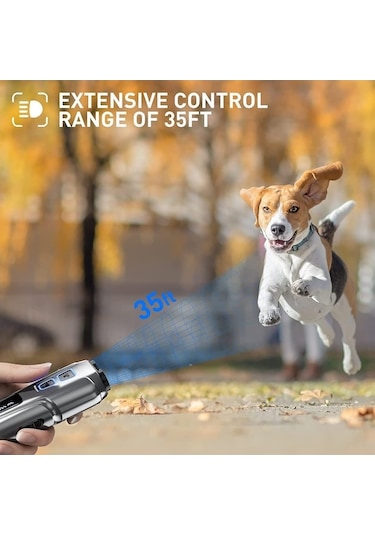 Hallow Ultrasonik Köpek Kovucu Köpek Kabuğu Caydırıcı Cihaz Siyah A