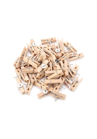 Hombey Ahşap Fotoğraf Tutucuları 35x7mm - 50 Adet Kutu - Duvar/ofis Dekorasyonu - Dayanıklı Ahşap Malzeme