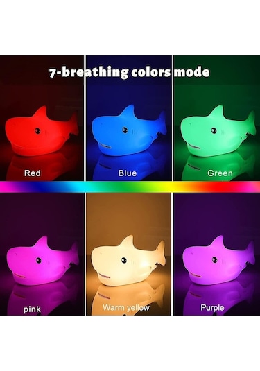 Geeroyoo Yatak Odası Uyku Koruyucu Güneş Işığı, Yumuşak Silikon, 7 Renkli Işık, Parmakla Dokunarak Aç/kapat, Hediye İçin Ideal Usb Şarjlı Diğer