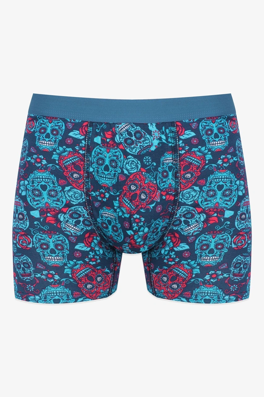 Erkek Üçlü Pamuklu Likralı Boxer Ko9003bx Çok Renkli