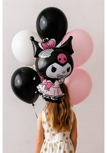 Folyo Balon Kuromi Temalı 50x78cm Doğum Günü Balonu Çok Renkli