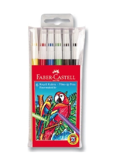 Faber-Castell Yıkanabilir Keçeli Boya Kalemi 6'lı