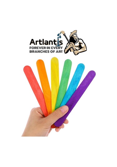 Renkli Dil Çubuğu 200 Lü 1 Paket Ahşap Dil Basma Cubugu Abeslang Renkli Doktor Dil Çubuğu Büyük Jumbo