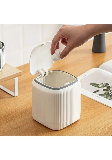 Maoyaya Mini Küçük Masaüstü Çöp Kutusu Kapaklı Çöp Organizatör Çok Renkli Çok Renkli