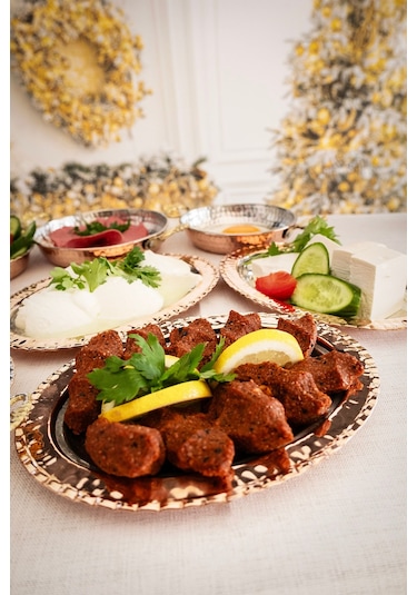 Bakır Sunum Tabağı 1 Adet Metalik