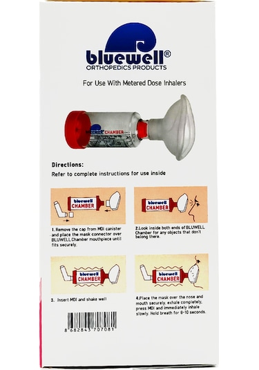 Bluewell Aerochamber İnhalasyon Cihazı Kırmızı 0 - 18 Ay