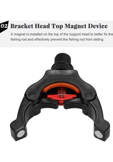 Youtek Nylon Olta Kamışı Tutucu Kafa, İç Çelik Yaylı Ve Silikonlu Sabitleyici, Mıknatıslı Üst, Kayma Ve Aşınma Engeli, 4.5cm Açılış Genişliği, 1 Adet