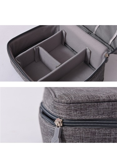 Yifomall Büyük Boy Dijital Çantası: Usb Kablosu, Powerbank, Kulaklık Saklama Kutusu - Çok Fonksiyonlu Bölmeli, Ağ Çantası İzolasyonu, Serbest Ayarlanabilir Bölmeler - Bordo