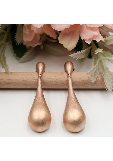 Damla Model Rose Taşsız Set Rose Gold - Gümüş