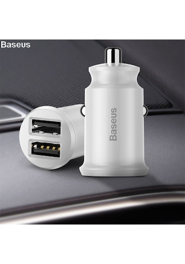 Baseus Ccall-ml02 Mini Dual Usb 3.1a Max Çıkışlı Hızlı Araç Şarj