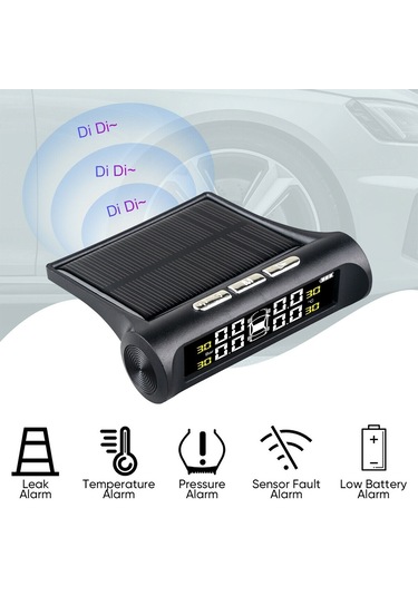 Sones T1 Araca Monteli Güneş Enerjili Kablosuz Lastik Basıncı İzleme Sistemi