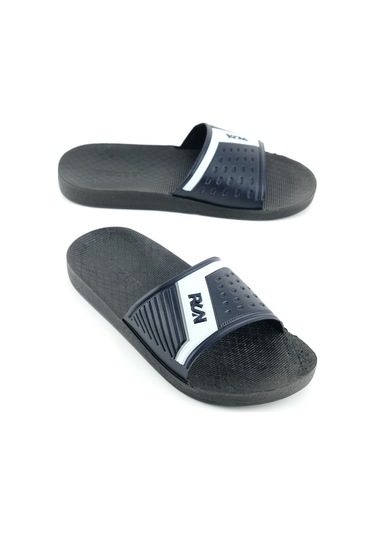 Gezer Erkek Yazlık Pu Taban Suni Deri Islak Zemine Uygun Ev Bahçe Havuz Plaj Terlik Lacivert