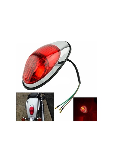Yifomall Honda Shadow İçin Parlak Kırmızı Arka Fren Ve Stop Lambası - 12v Motosiklet Aydınlatma