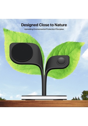 Pazly 5-in-1 Kablosuz Magsafe Şarj Standı Led Gece Lambası