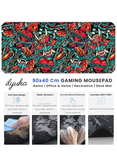 İlyuka Mousepad 90x40cm Büyük Boy Xxl Mp359040 Crazy Heart