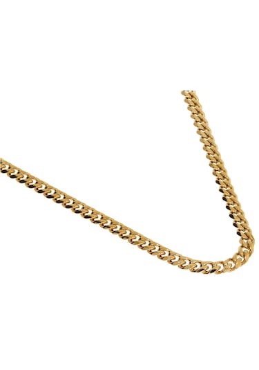 Erkek 4 Mm Çelik Zincir Kolye Gold