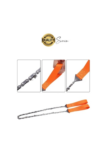 Taşınabilir Mini El Zincirli Testere Kamp Doğa Ağaç Dal Kesme Çelik Hafif Pratik Taşıma Çantası