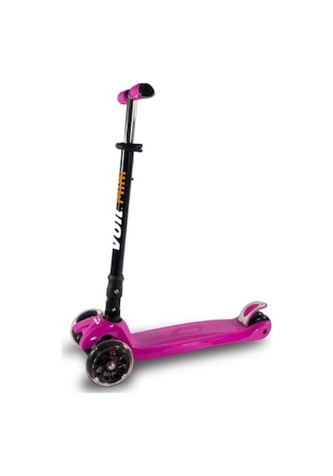 Voit Mini Led Işıklı 3 Teker Scooter -fuşya-new Renkli