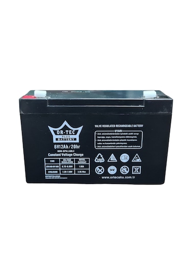 Ortec 6V 12 Ah Akülü Araba Aküsü 2025 Üretim