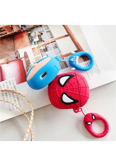 Youmex Airpod 1/2 Şarj Kutusu Koruması - Spiderman 3d Kartoon Desenli, Taşınabilir Ve Dayanıklı Silikon+plastik Kapak Diğer