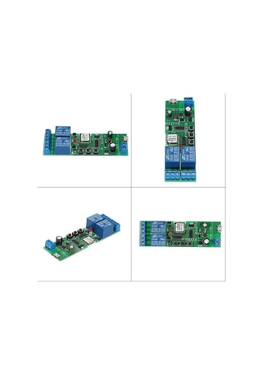 Moly Yunboo 2 Kanal Wifi Akıllı Kontrol Modülü - Uzaktan Kontrol, Zamanlama, Alexa & Google Home Desteği, Tıklama/kilit/bloke Modları - Yeşil Yeşil