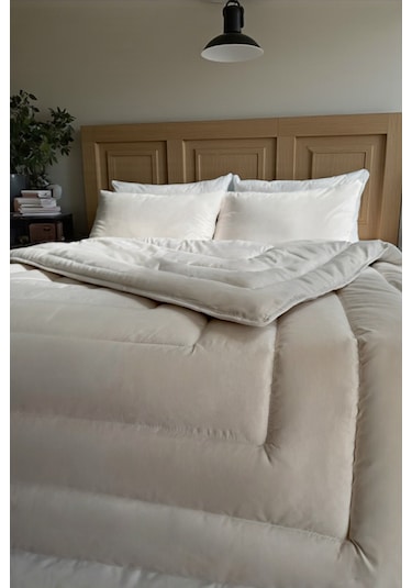 Alla Turca Pamuk Dolgulu Tek Kişilik Yorgan Ve Yastık Seti Beyaz