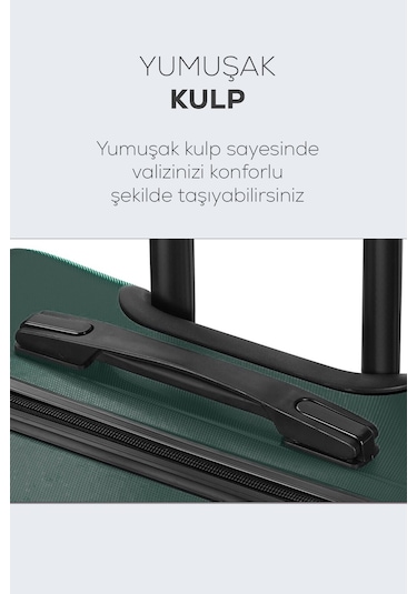Spring Model Haki Renk 2'li Valiz Seti Kabin + Orta Haki