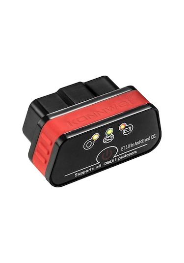 Padalink Konnweı Kw901 Obd-ıı Arabalari Motor Arıza Tanı Cihazı, Bt 5.0 Kablosuz Tarayıcı, Hata Okuma/temizleme, 12v Benzin/dizel Uyumlu, Kırmızı