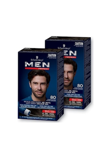 Schwarzkopf Men Perfect Saç Boyası 80 - Kahve Siyah X 2 Adet