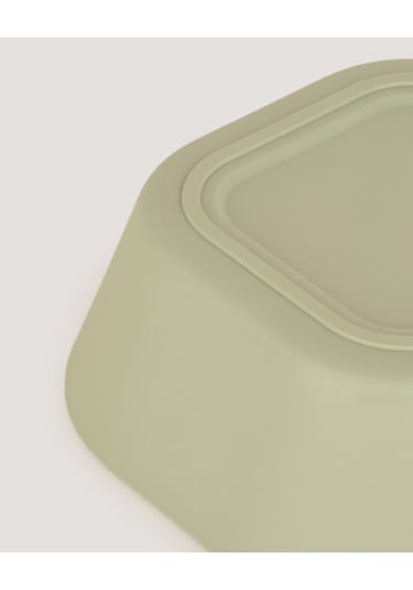 Kare Bebek Mama Tabağı 2'li Set Sage Green - Vanillia
